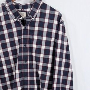 Boston Traders Button Down Shirt Tawny Port Red Blue Plaid‎ XXL HBR9702 Mens